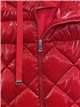Chaleco largo acharolado capucha water repellent