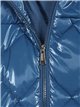 Chaleco largo acharolado capucha water repellent