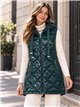 Chaleco largo acharolado capucha water repellent