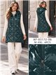 Chaleco largo acharolado capucha water repellent