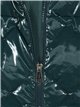 Chaleco largo acharolado capucha water repellent