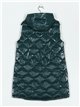 Chaleco largo acharolado capucha water repellent