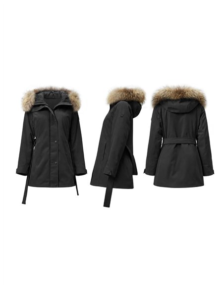 Parka acolchada capucha con pelo