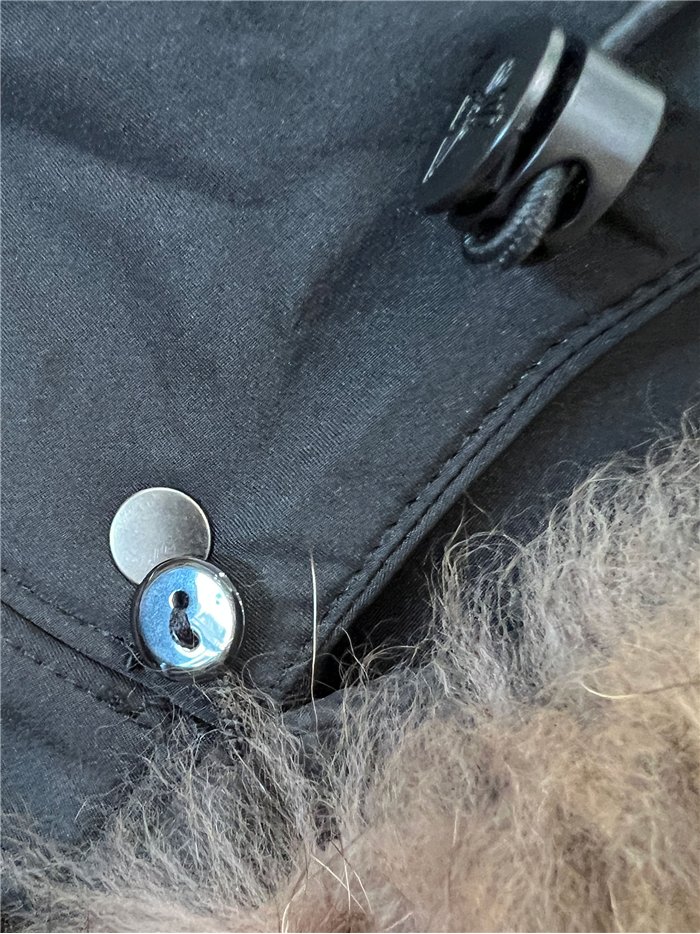 Parka acolchada capucha con pelo
