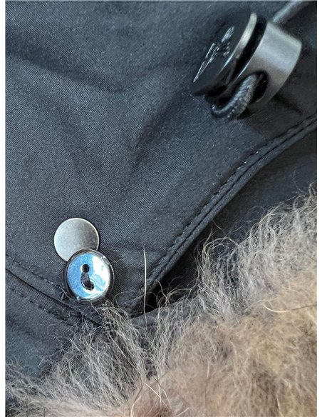 Parka acolchada capucha con pelo