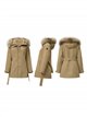 Parka acolchada capucha con pelo