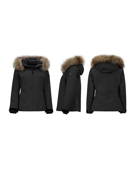 Chaqueta acolchada capucha con pelo