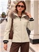 Chaqueta acolchada capucha con pelo