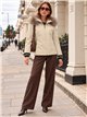 Chaqueta acolchada capucha con pelo