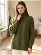 Jersey amplio rombos cuello vuelto
