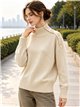Jersey cuello perkins botones en hombro