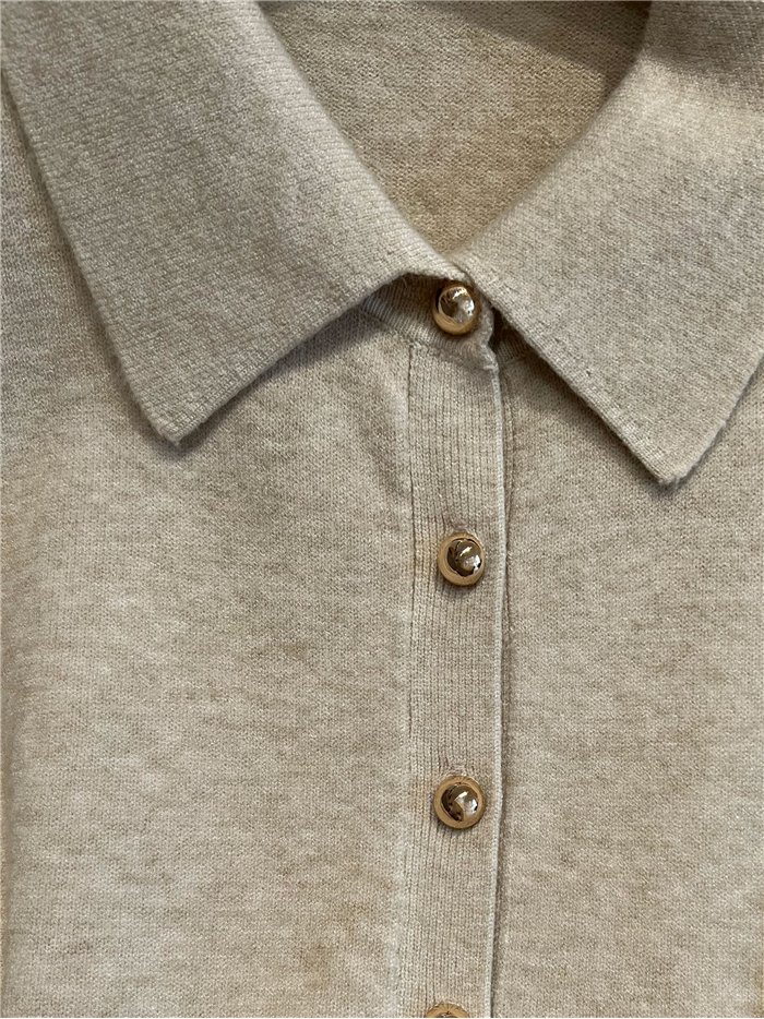 Jersey amplio cuello polo