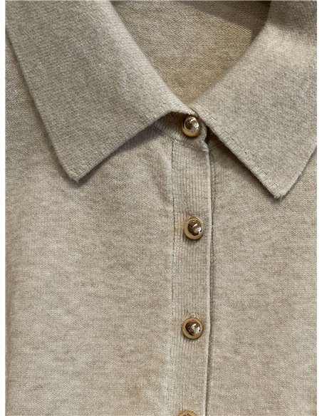 Jersey amplio cuello polo