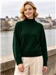 Jersey amplio de punto con lana cuello perkins