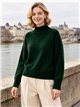 Jersey amplio de punto con lana cuello perkins