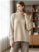Jersey cuello vuelto brillo con lentejuelas