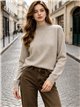 Jersey básico de punto con lana cuello perkins