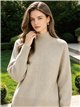 Jersey de punto con lana cuello perkins costura central