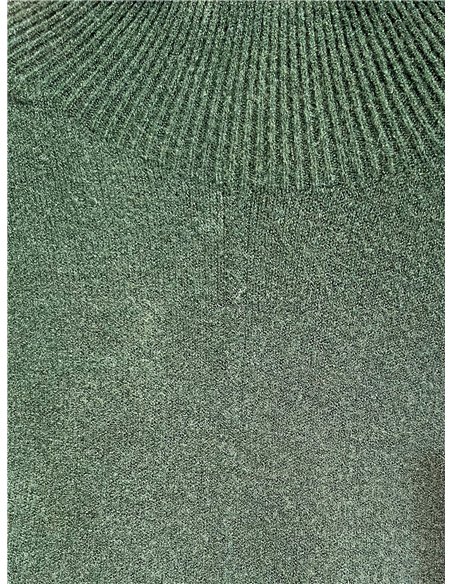 Jersey de punto con lana cuello perkins costura central