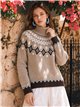 Jersey jacquard cuello vuelto