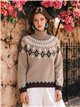 Jersey jacquard cuello vuelto