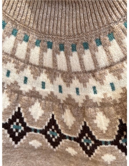 Jersey jacquard cuello vuelto