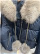 Chaqueta corta acolchada con pelo