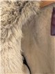 Chaqueta efecto piel con cuello de pelo