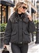 Chaqueta corta paño con cuello de pelo