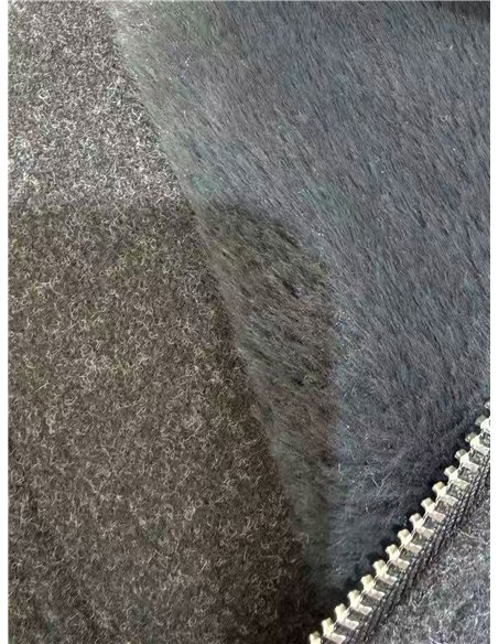 Chaqueta corta paño con cuello de pelo