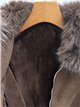 Chaqueta corta paño con cuello de pelo