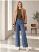 Jeans a gamba larga con dettagli militari