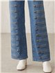 Jeans a gamba larga con dettagli militari