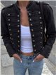 Militärjeansjacke mit Knöpfen
