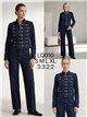 Militärjeansjacke mit Knöpfen