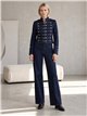 Militärjeansjacke mit Knöpfen