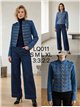 Giacca di jeans militare con bottoni