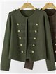 Giacca militare in maglia con bottoni dorati
