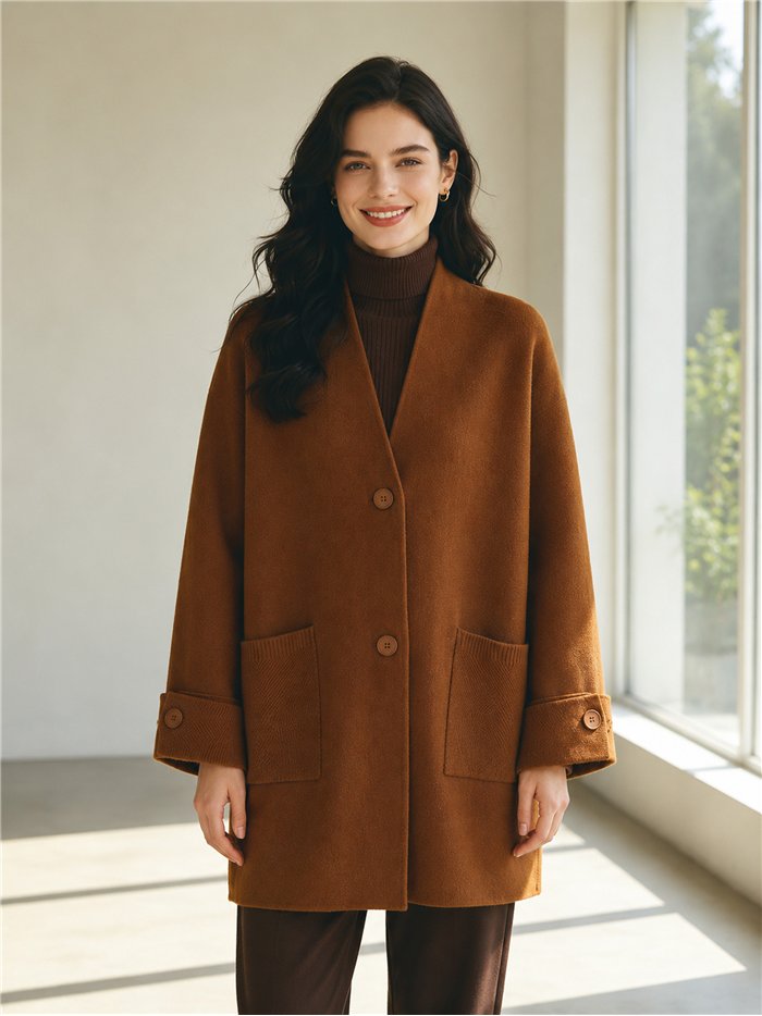 Maxi-Strickjacke mit Taschen