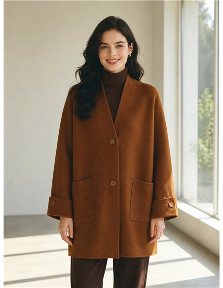 Maxi-Strickjacke mit Taschen