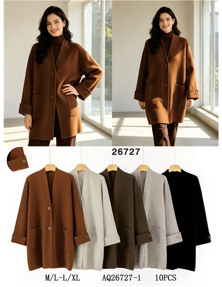Maxi-Strickjacke mit Taschen