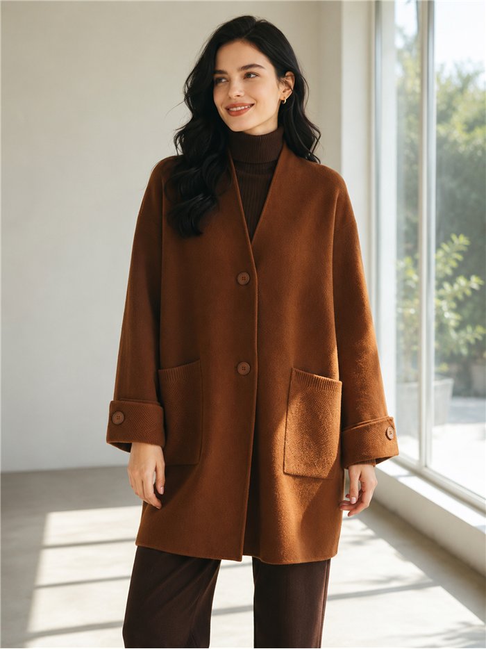Maxi-Strickjacke mit Taschen