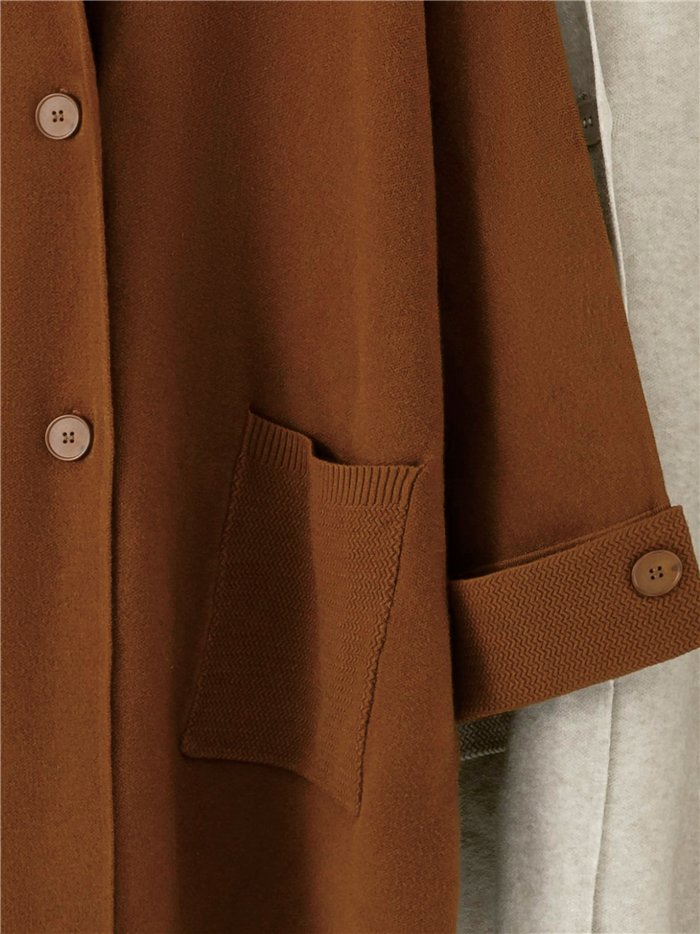 Maxi-Strickjacke mit Taschen