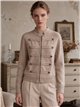 Military knit zip jacket