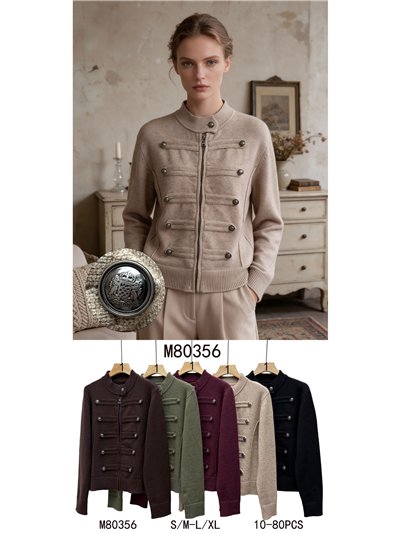 Military knit zip jacket 2