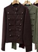 Military knit zip jacket