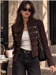 Chaqueta efecto ante estilo militar