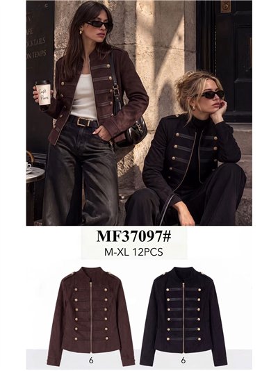 Chaqueta efecto ante estilo militar 2