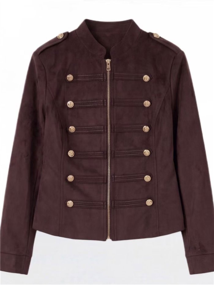 Chaqueta efecto ante estilo militar