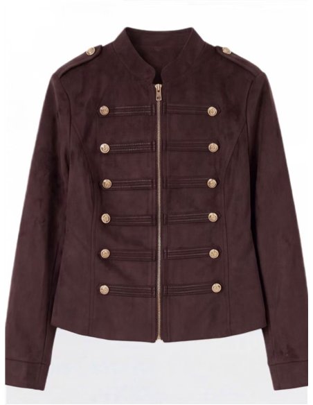 Chaqueta efecto ante estilo militar